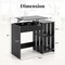 Costway Lift Top Computer Desk Standing Desk with Hidden Compartments & Storage Shelves